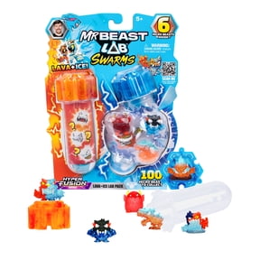 MrBeast Lab Swarms Hyper Fusion Lava + Ice Lab 6 Pack, Collect 100+ Swarms, Ages 5+, Walmart Exclusive
