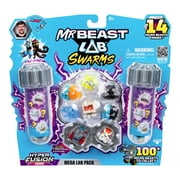 MrBeast Lab Swarms Hyper Fusion Series, Includes 14 Micro Beasts, 14 Collectible Stickers & 4 Fusion Caps To Build Out Your Own MrBeast Lab, Ages 5+