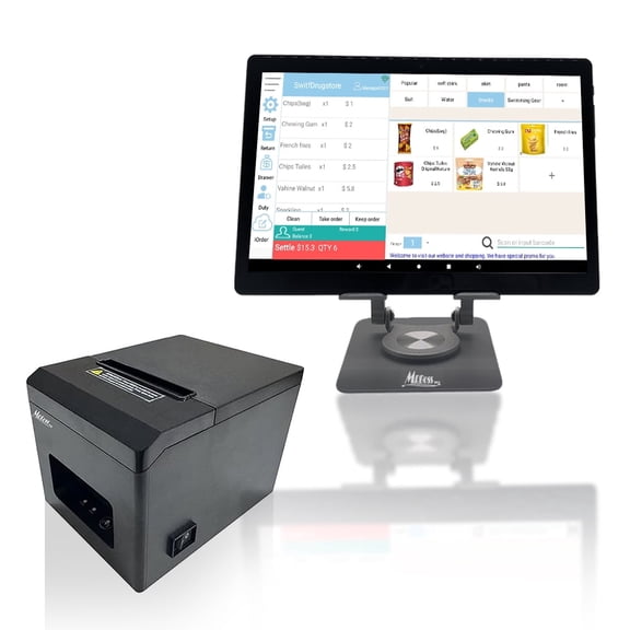 MRBO.SS Mobile POS Cash Register 10.1 Tablet 3 Printer Stand lifetime Software app for Small Business Restaurant Retail Grocery Convenience Food Dining car Bubble Tea Coffee Shop Beverage Bakery