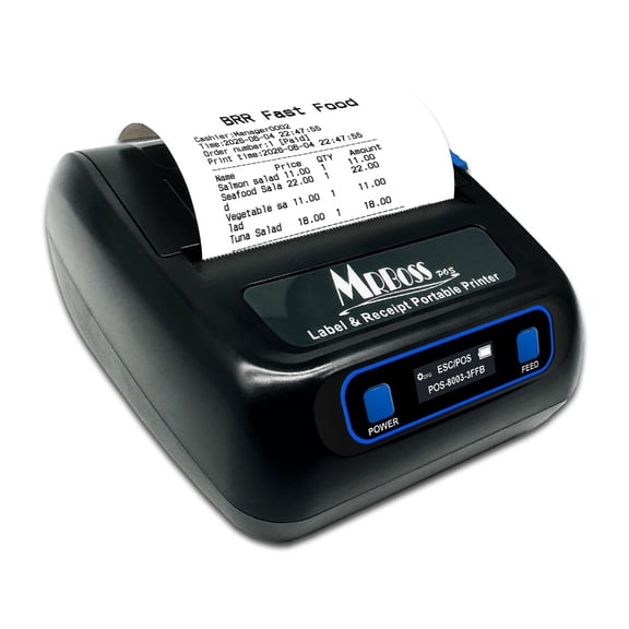 MRBOSS 80mm Bluetooth Receipt Printer, Easy-to-Connect Thermal Receipt Printer with USB and Bluetooth, Support Android/Windows/PC/iOS/Mac