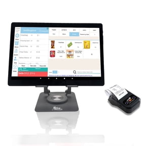 MRBOSS POS Mobile Cash Register 10.1" Tablet with 2" 58mm Receipt Printer Built-in Software App for Restaurant Retail Grocery Store Mobile Food Truck Convenience