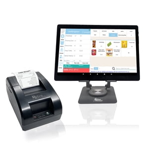 Mobile POS Cash Register 10.1” Tablet 2“ Receipt Printer Lifetime Software app for Small Business Restaurant Retail Grocery Convenience Mobile Food Dining car Bubble Tea Coffee Shop Beverage Bakery