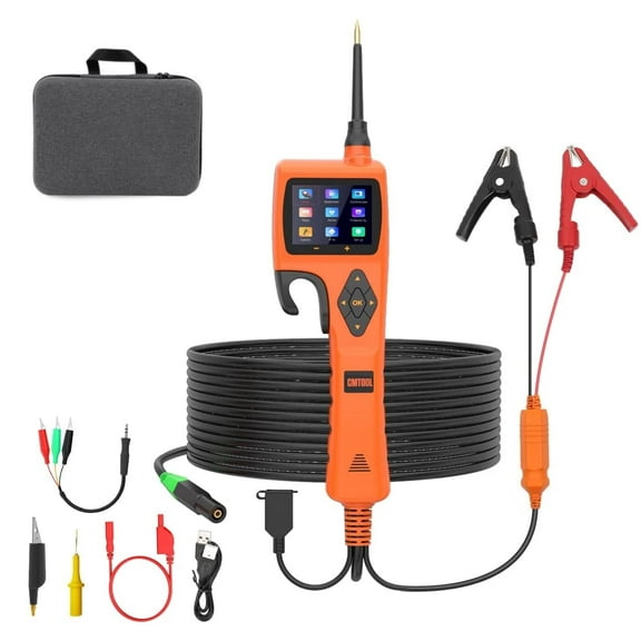 CMTOOL Power Circuit Probe Tester Kit, Car Circuit Tester 9-30V AC DC Voltage Meter, with 14 Languages, 20ft Extension Test Line
