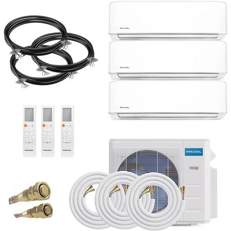 MRCOOL 4th Gen Multi-Zone DIY 3-Zone Ductless Heat Pump, White