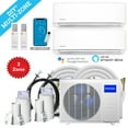 thumbnail image 1 of MRCOOL DIY 2 Zone 18000 BTU 21 SEER (9K + 9K) Ductless Mini-Split Air Conditioner and Heater 700 Sq. Ft Coverage - 230V, 1 of 6
