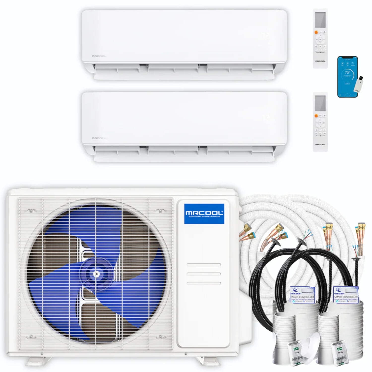 MRCOOL DIY 36K BTU 2-Zone Ductless Heat Pump with 25 Ft Line Set