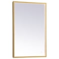 thumbnail image 1 of MRE61830BR-Elegant Decor-Pier - 30.5W LED Mirror with Adjustable Color Temperature In Modern Style-30 Inches Tall and 18 Inches Wide-Brass Finish, 1 of 10