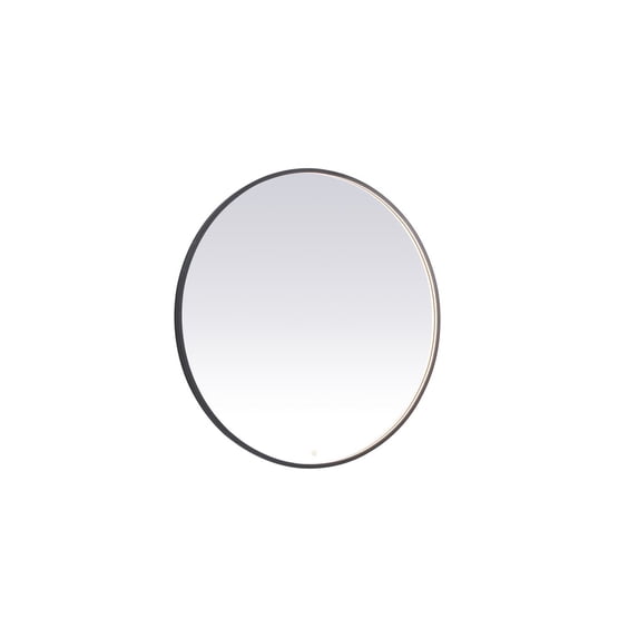 MRE63036BK-Elegant Decor-Pier - 35W LED Mirror with Adjustable Color Temperature In Modern Style-36 Inches Tall and 30 Inches Wide-Black Finish