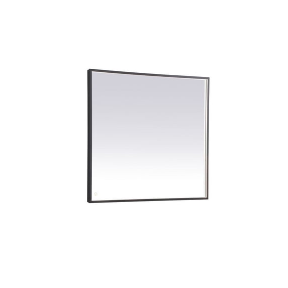MRE63640BK-Elegant Decor-Pier - 44W LED Mirror with Adjustable Color Temperature In Modern Style-36 Inches Tall and 40 Inches Wide-Black Finish