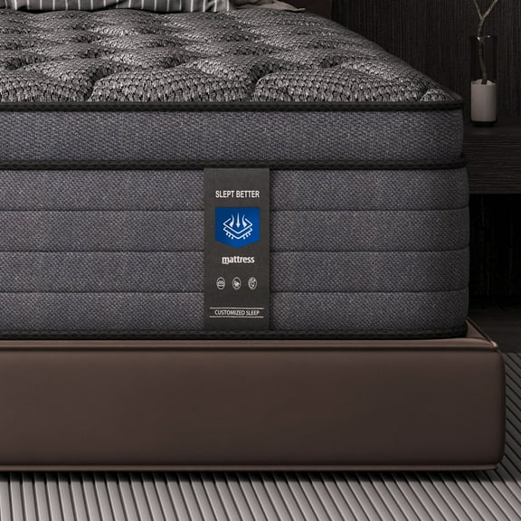 MRH Full Mattress 12 Inch Medium Form Hybrid Mattress Gel Memory Foam Mattress with Individually Pocket Springs CertiPUR-US Certified Breathable Pressure Relief Black Fiberglass Free Mattress