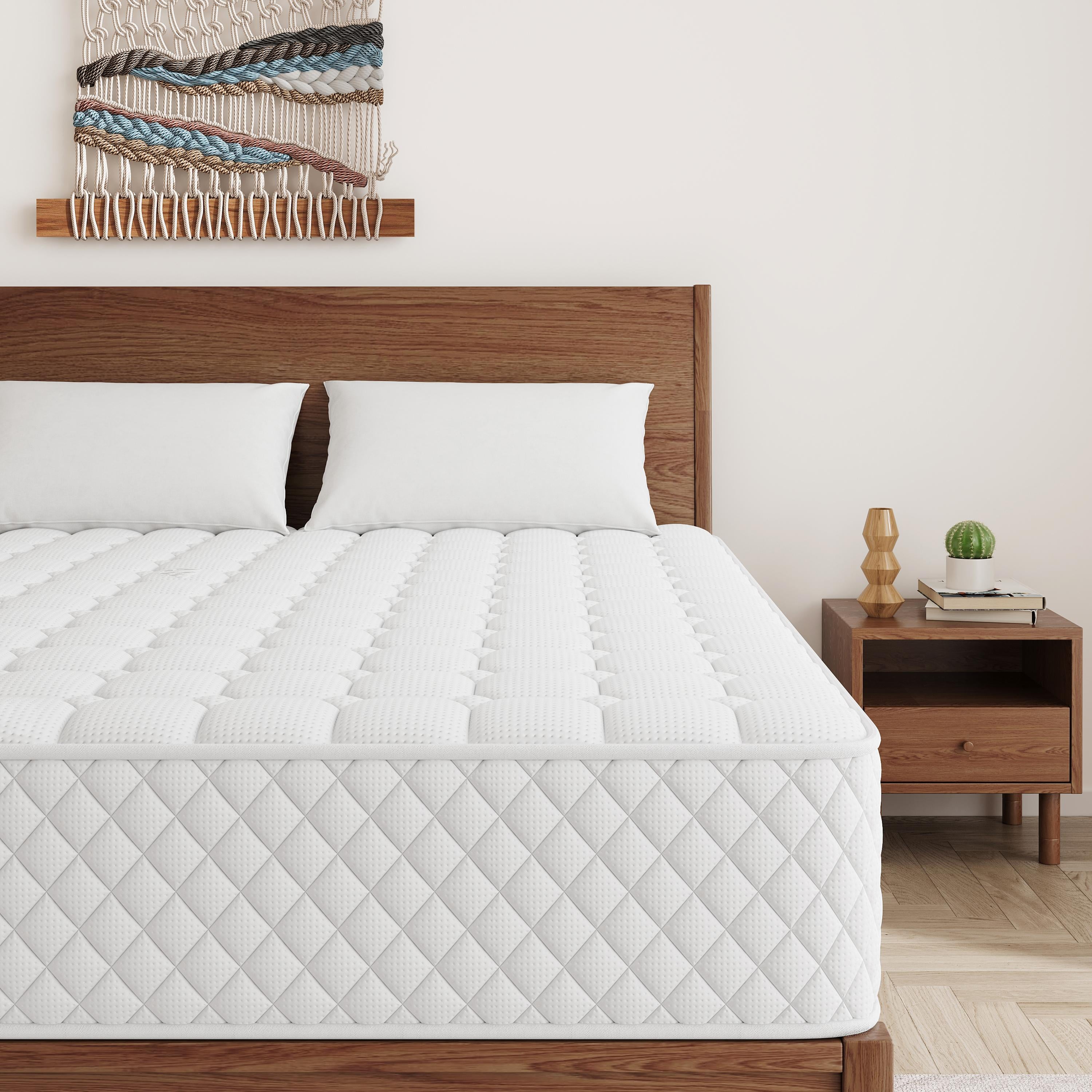 MRH 12inch Boxed Hybrid Gel Memory Foam Mattress White Queen Size