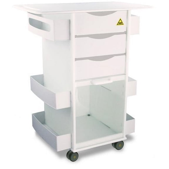 MRI Core DX Lab Cart with Extended 29 in. Top & Clear Sliding Door - 29 x 34 x 19 in.
