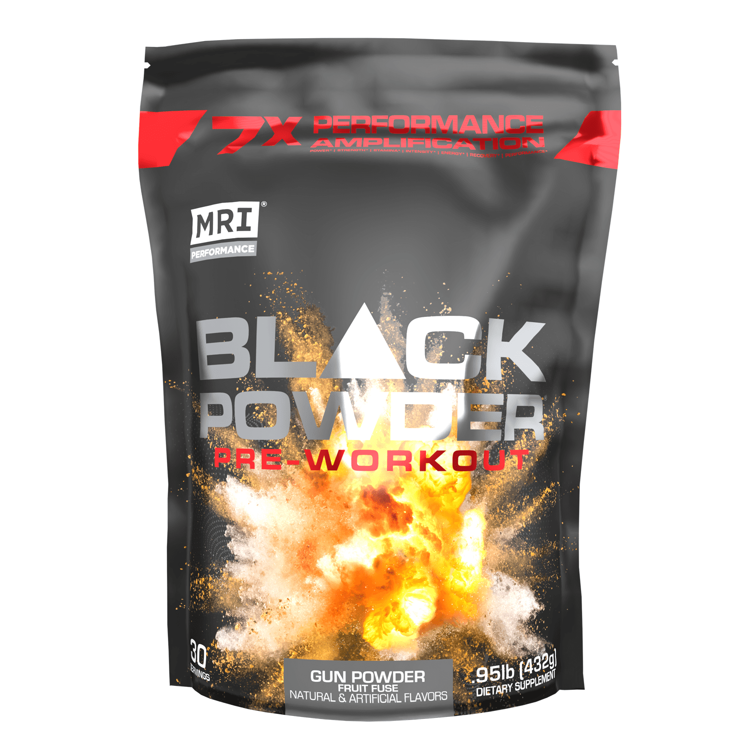 MRI® PERFORMANCE BLACK POWDER® PREWORKOUT (30 SERVINGS) GUN POWDER