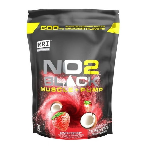 MRI Nitrosigine NO2 Powder, Swoleberry Flavor, 30 Servings, Caffeine-Free Drink Mix