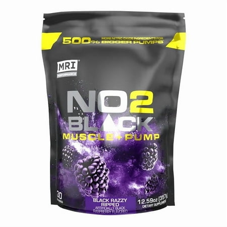 MRI PERFORMANCE NO2 BLACK MUSCLE + PUMP NITRIC OXIDE (BLACK RAZZY RIPPED 30 SERVINGS)