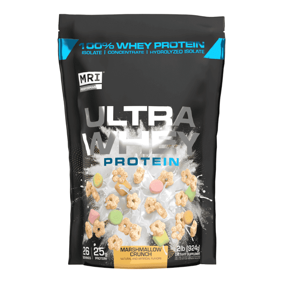 MRI Performance Ultra Whey Protein, Marshmallow Crunch, 25g Protein from Isolate, Hydrolyzed & Concentrate – Muscle Recovery, Strength & Milk-Based Powder