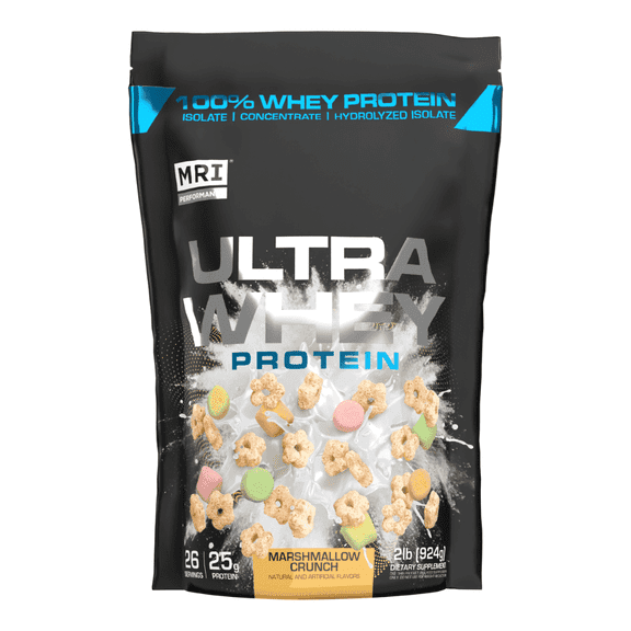 MRI Performance Ultra Whey Protein, Marshmallow Crunch, 25g Protein from Isolate, Hydrolyzed & Concentrate Muscle Recovery, Strength & Milk-Based Powder