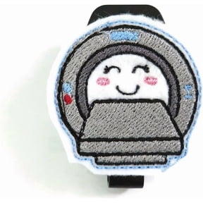 MRI Safe Badge Reel, MRI Tech Non-Magnetic Badge Holder, Cute Felt MRI Radiology Badge Clip