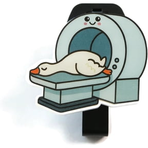 MRI Safe Badge Reel, Silly Goose in MRI Machine ID Badge Holder Non-Ferrous, Non-Magnetic Clip for Imaging & Radiology Techs