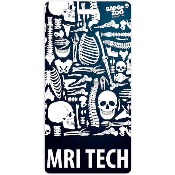 MRI TECH Badge Buddy Vertical Heavy Duty Badge Tags Backer Card Double Sided Badge Identification Card - by BadgeZoo