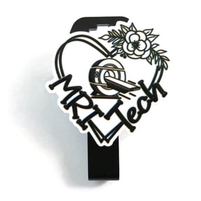 MRI Tech Badge Reel Non-Magnetic ID Holder, Cute Floral Gift for MRI Technician or Rad Tech Week