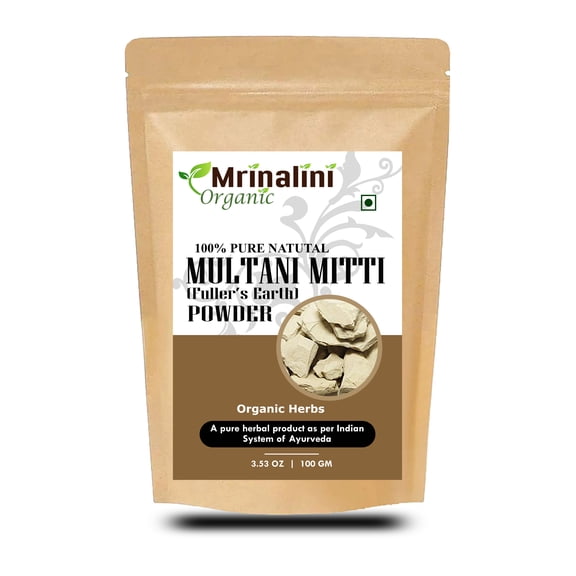 MRINALINI Organic 100% Pure Multani Mitti Powder | Fuller's Earth Powder |Great For Hair, Face, Skin