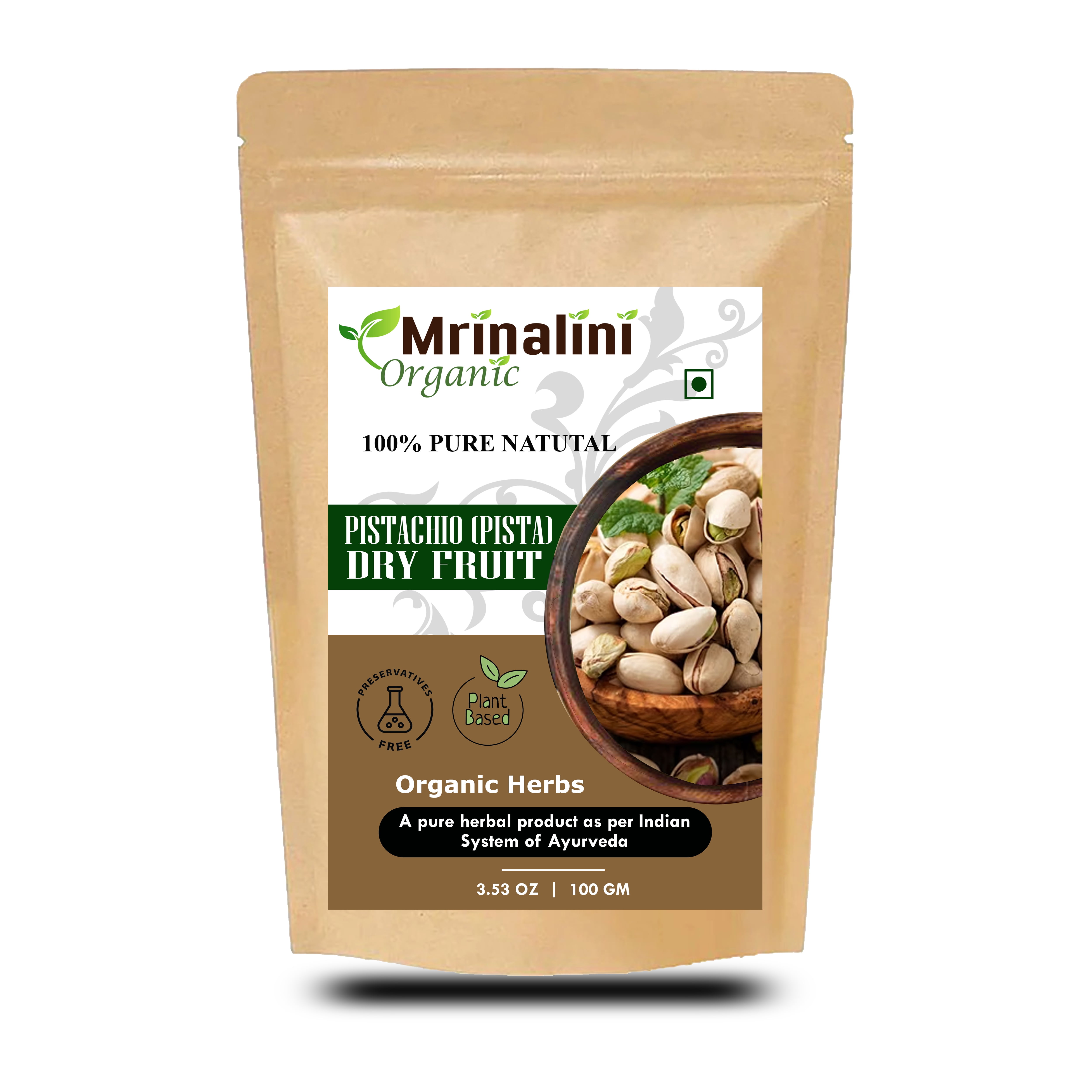 MRINALINI Organic Pistachio (Pista) Premium Indian Dry Fruit, High in