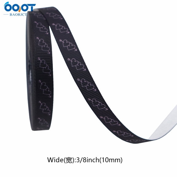 WEUVEB Black Grosgrain Ribbon for Wrapping, Crafts, Holiday Decor, Party Supplies, Projects and More