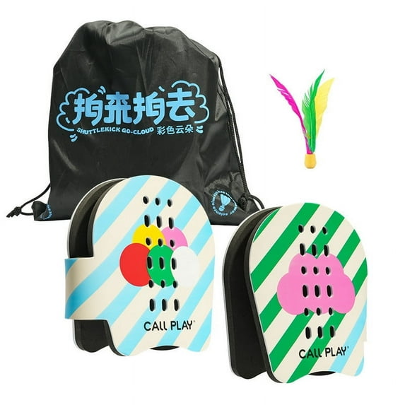 WEUVEB Cute Pickleball Paddles Set Multi-Colored Fiberglass 1Set (2pcs Paddles, 1pc Ball)
