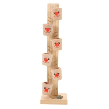 MRLESS 1 Set Wooden Marble Slider Toy Multi-layer Ball Rolling Tower Wooden Marble Ball Drop Game Plaything for Toddlers Children