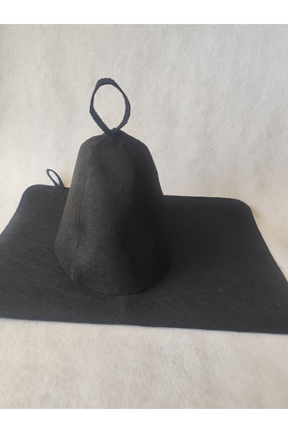 1 set Comfortable Felt Sauna Hat And Seat Cushion Set For Sauna Protect Hair And Comfort Suitable For Men And Women