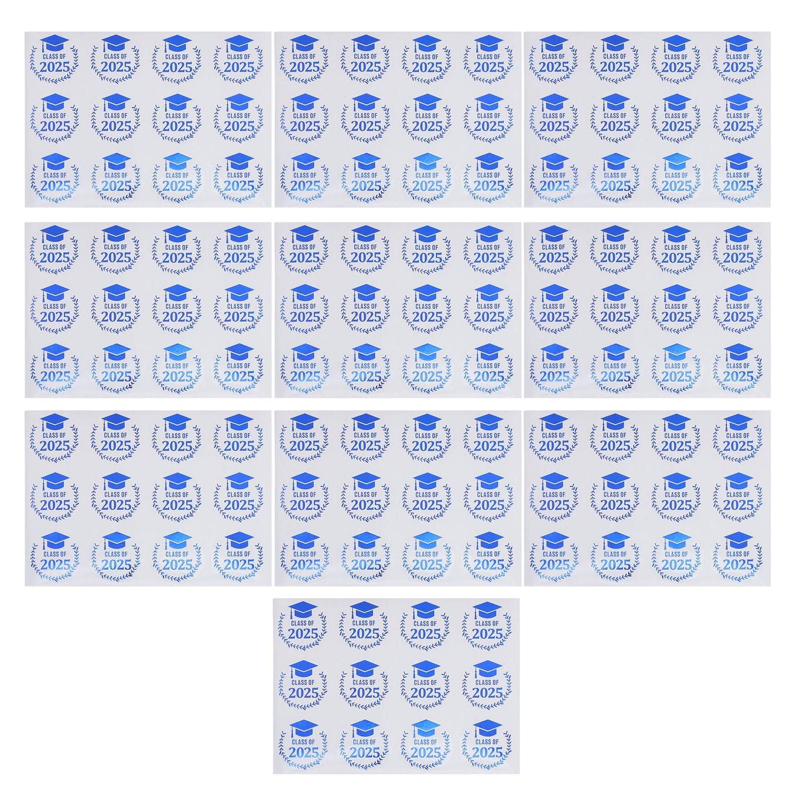 MRLESS 10 Sheet Graduation Cap Label Stickers 2025 For Senior ...