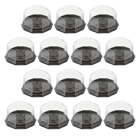 MRLESS Set of 100 Clear Mini Cake Boxes with Lids for Muffins, Desserts, and Small Pastries Packaging