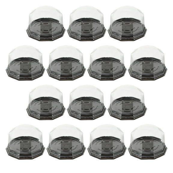 MRLESS 100 Clear Mini Cake Boxes with Lids for Desserts and Muffins