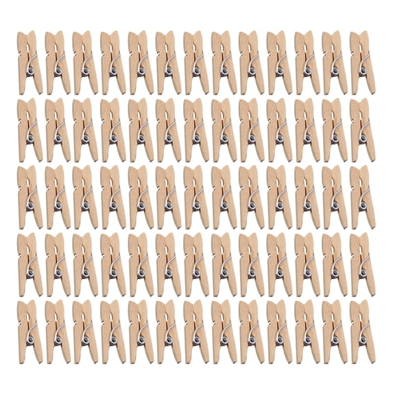 MRLESS Pack of 100 Mini Wooden Clothespins for Hanging Photos, Cards, Memos, Crafts, and Home Decor Display