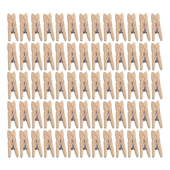 MRLESS Pack of 100 Mini Wooden Clothespins for Hanging Photos, Cards, Memos, Crafts, and Home Decor Display