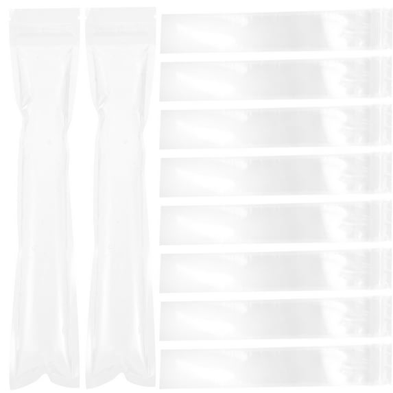 MRLESS 100Pcs Reusable Clear Drink Pouches Plastic Juice Bags