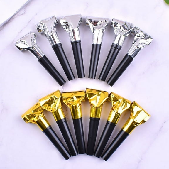 MRLESS 100pcs Birthday Party Blower Horns Noise Maker Party Favor Blowers Fun Noisemakers for Birthday and New Year's Eve Celebrations