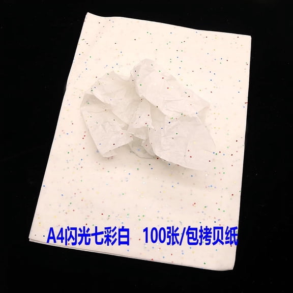 MRLESS 100pcs Sparkling Tissue Paper Sheets for Wrapping, Shiny Glittery A4 Sheets for Holiday, Wedding, Clothing, and Festive Use