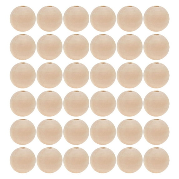 MRLESS 100pcs Wood Beads Unfinished Wooden Spacer Beads 10mm Round Ball Wood Loose Beads For Diy Craft Jewelry Bracelet Necklace Making