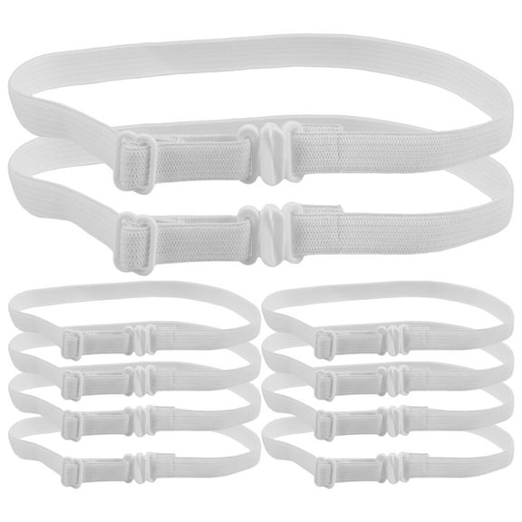 MRLESS 10pcs Adjustable Elastic Bow Tie Extenders with Buckle, Pre-Tied Bowknot Straps for Men and Women, Handmade Accessories