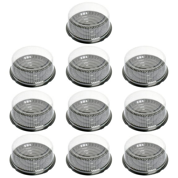MRLESS 10pcs Clear Cake Carrier Round Cake Box Baking Packing Box Birthday Cake Box