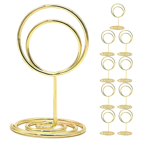 MRLESS 10pcs Desk Number Sign Holder Clip Table Number Clip Stand Clips Stand Holder Menu Memo Note Paper Holder Name Holders For Table Seating