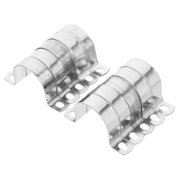 MRLESS 10-Pack Heavy Duty Stainless Steel U Tube Hose Clamps M50 for Water Pipes, Cable Management, and Piping Support Fixing