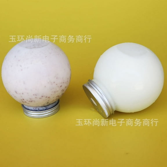 MRLESS 10pcs Plastic Drink Bottles 250ml Clear Ball Shaped Sand Art Bottles With Aluminum Caps Christmas Ornament Balls Candy Jar Juice Bottles For Diy Crafts Wedding Party Decor