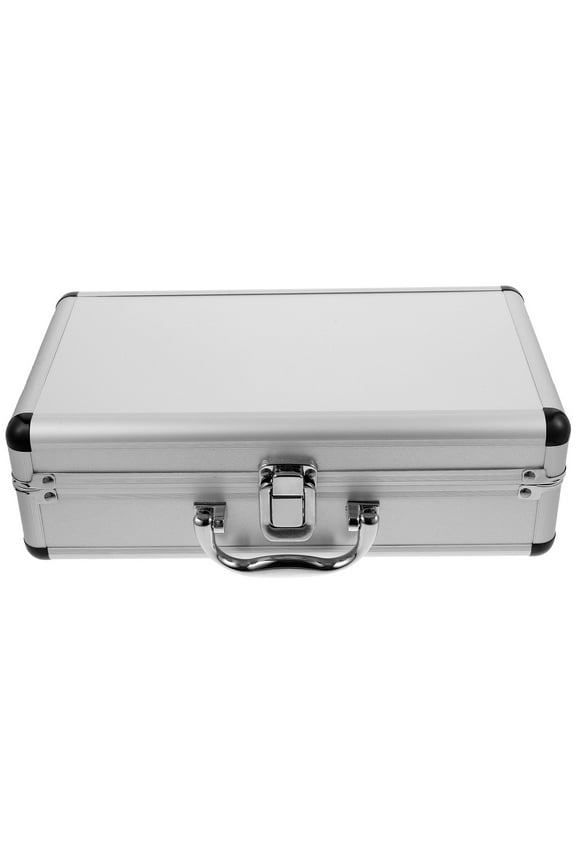 12" Aluminum Lock Briefcase w/ Foam - Portable Tool/Laptop Case for Men, White