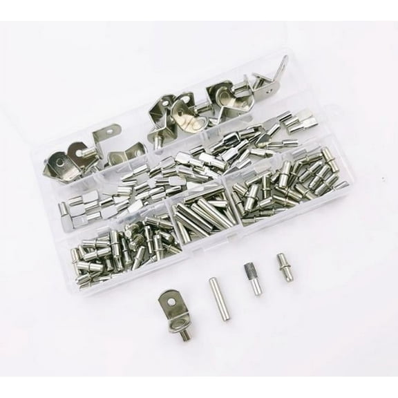 MRLESS 120 Pcs Heavy Duty Metal Shelf Pegs for Glass Shelves, Cabinet Support Brackets, Shelf Pins for Bookcases and Furniture