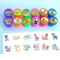 MRLESS 12pcs Teacher Stamp Sets Self Inking Stamps for Toddlers Adorable Animal Stamp Collection for Kids suitable for Animal Party Supplies