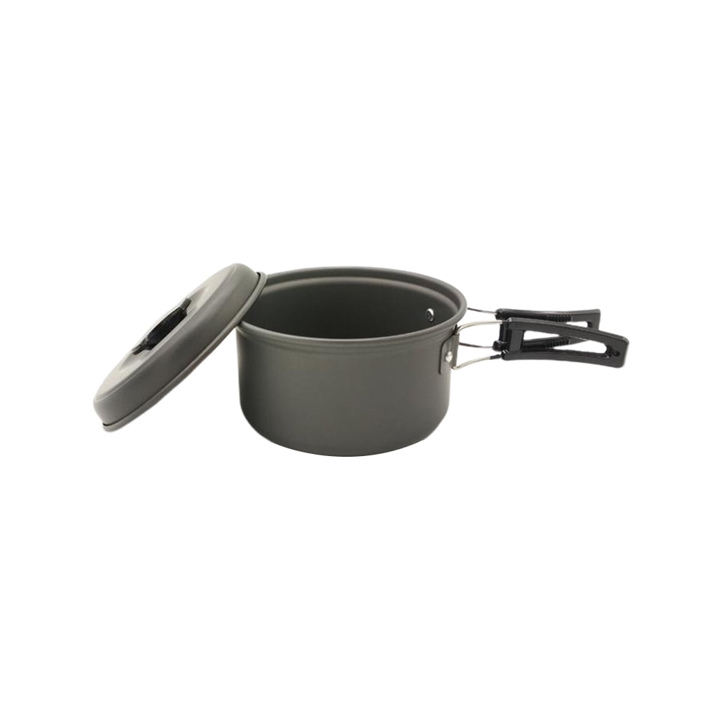 MRLESS 1Pc Creative Cooking Pot Multi-function Open Fire Heating Health Stew Pot Instant Noodle Pot Noodles Bowls for Picnic Outdoor (Black)