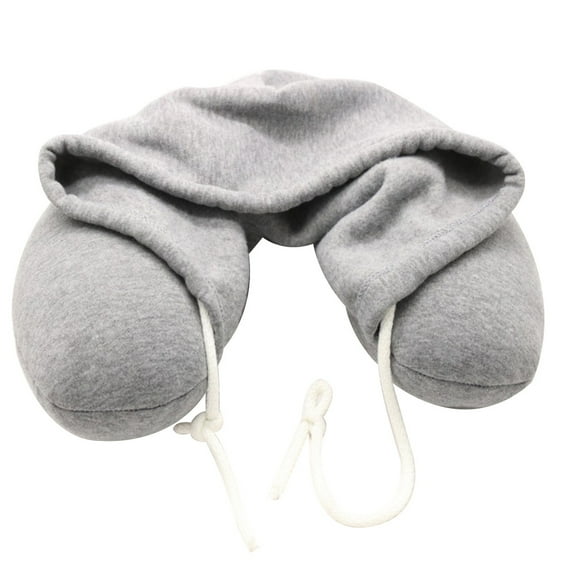 WEUVEB Traveling Neck Pillow Hoodie Cotton Fatigue Relief Adults Office Use 1Set